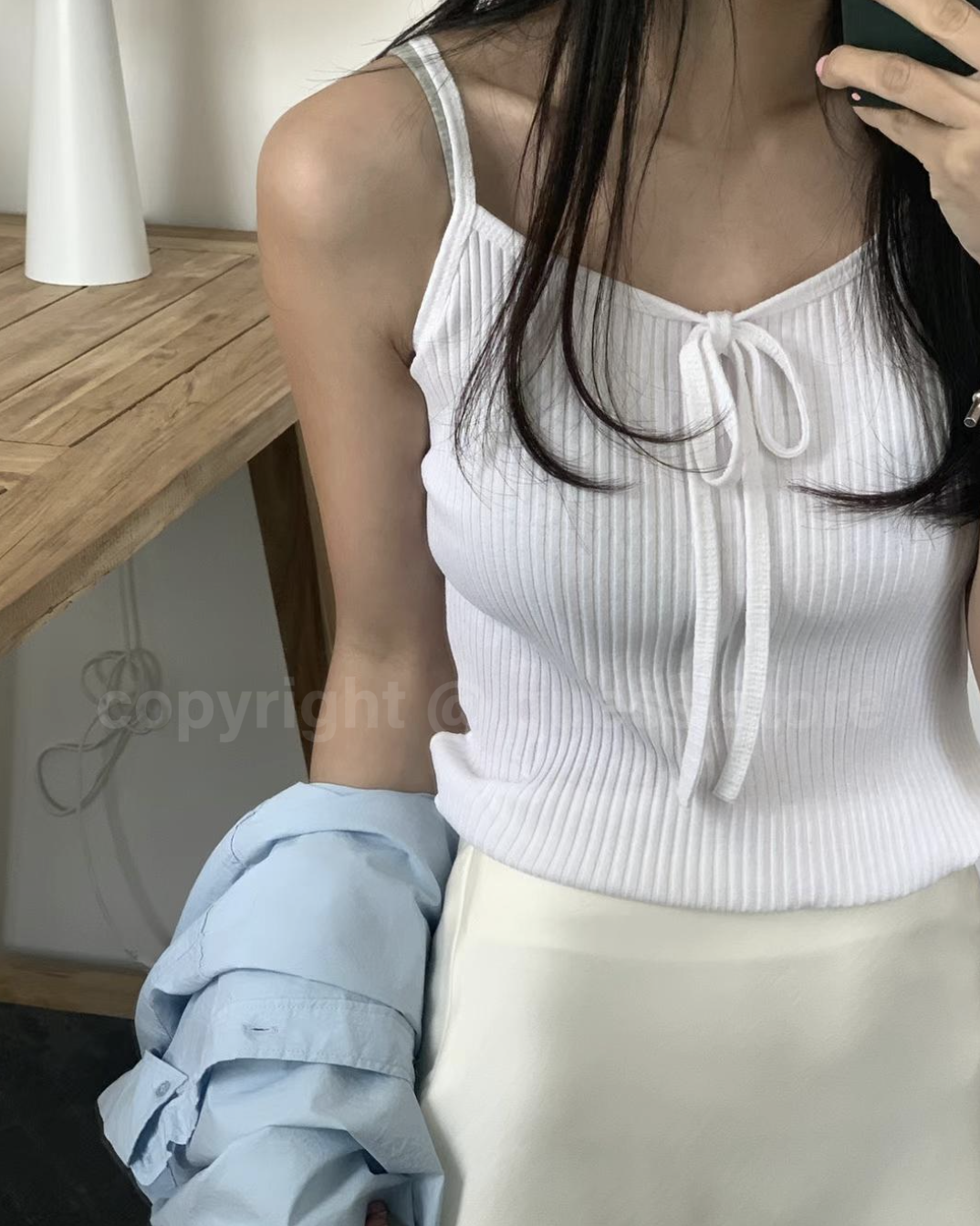 (PREMIUM) Cotton Tied  Camisole *店主自留款*