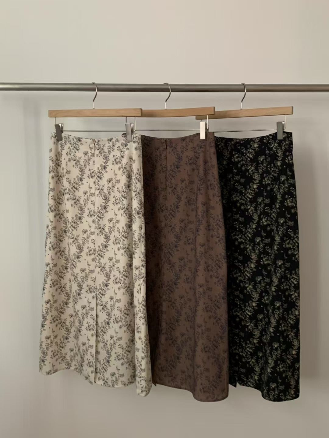 (Premium) Floral Pattern Chiffon Skirt