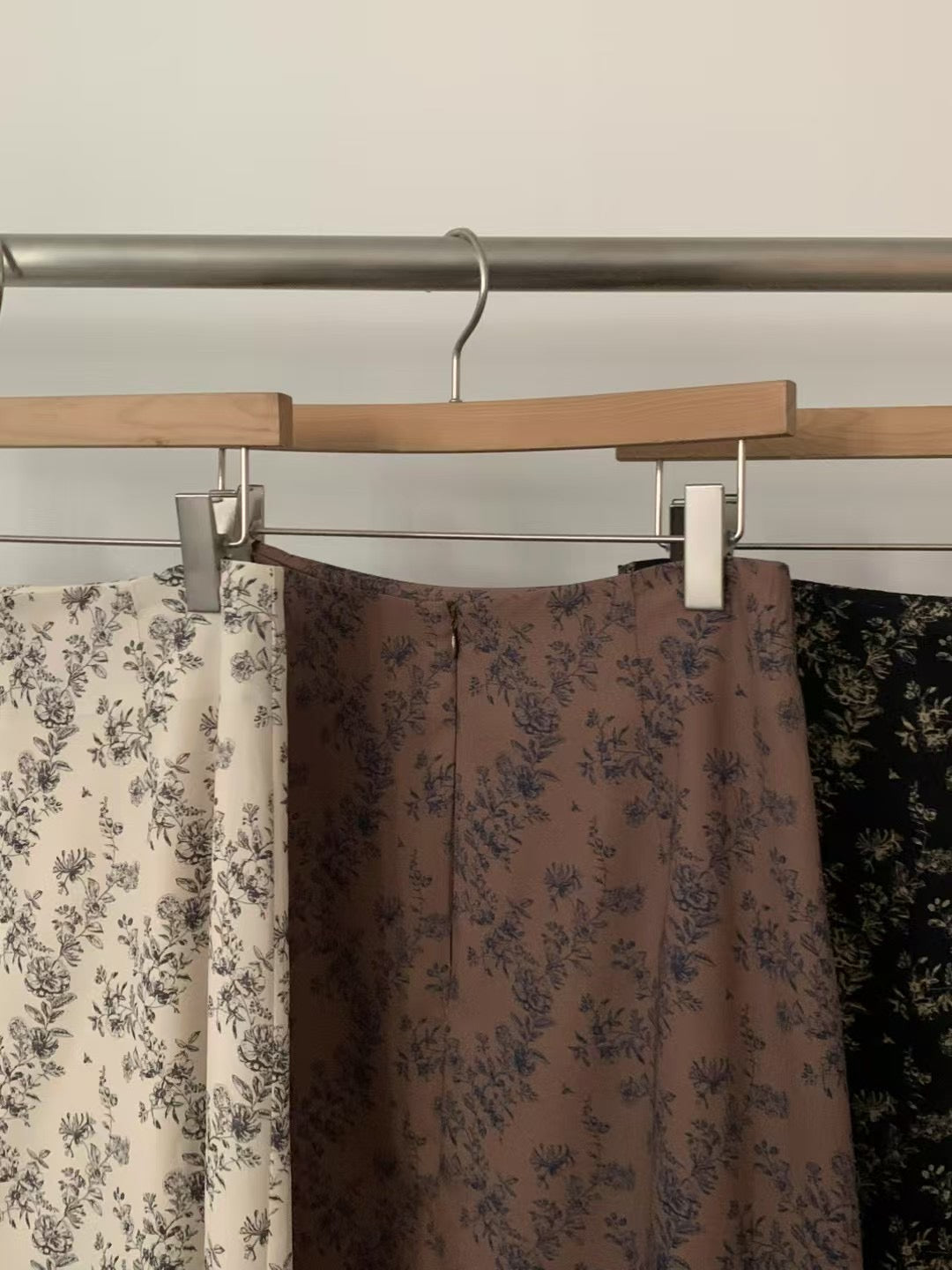 (Premium) Floral Pattern Chiffon Skirt