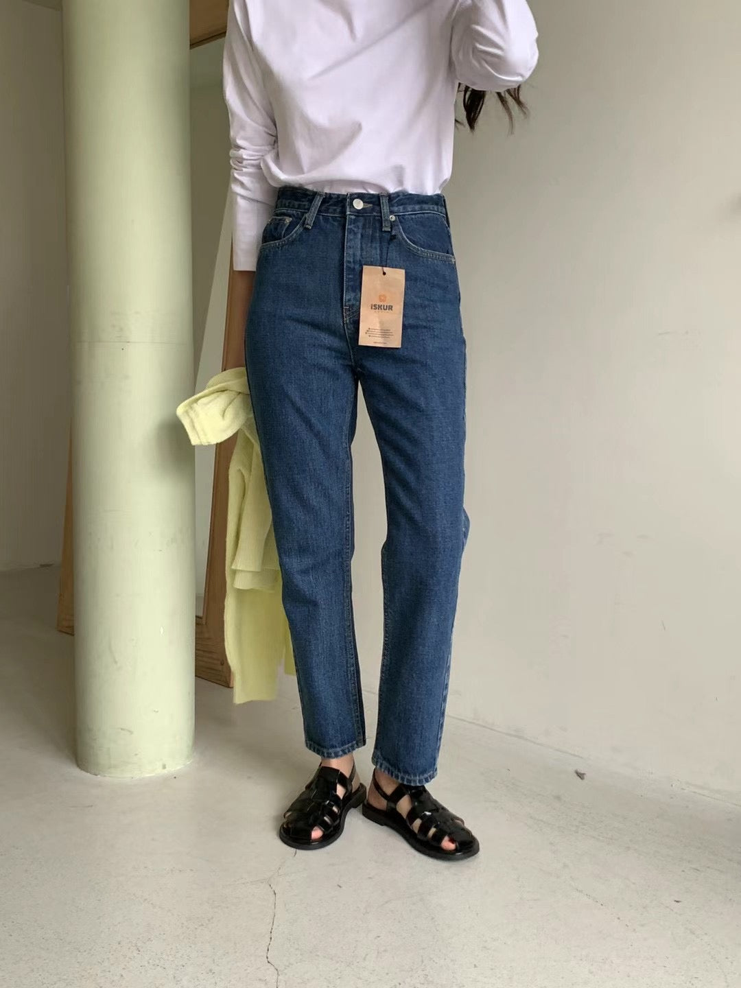 (Premium) Pencil-cut Ankle Jeans