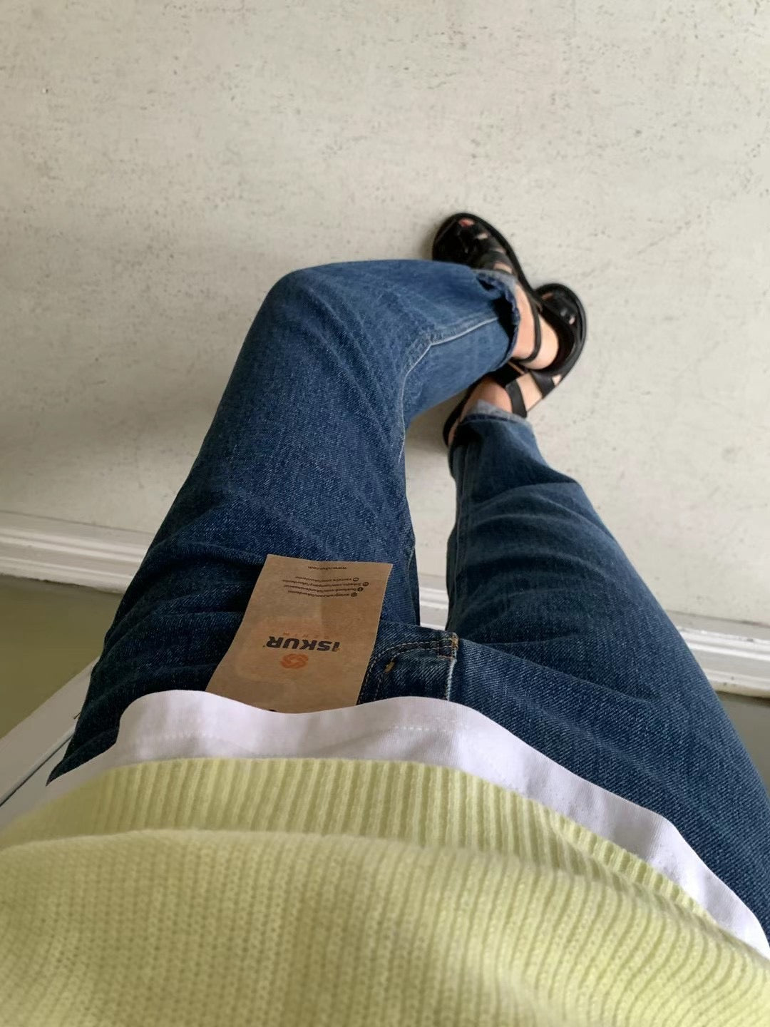 (Premium) Pencil-cut Ankle Jeans