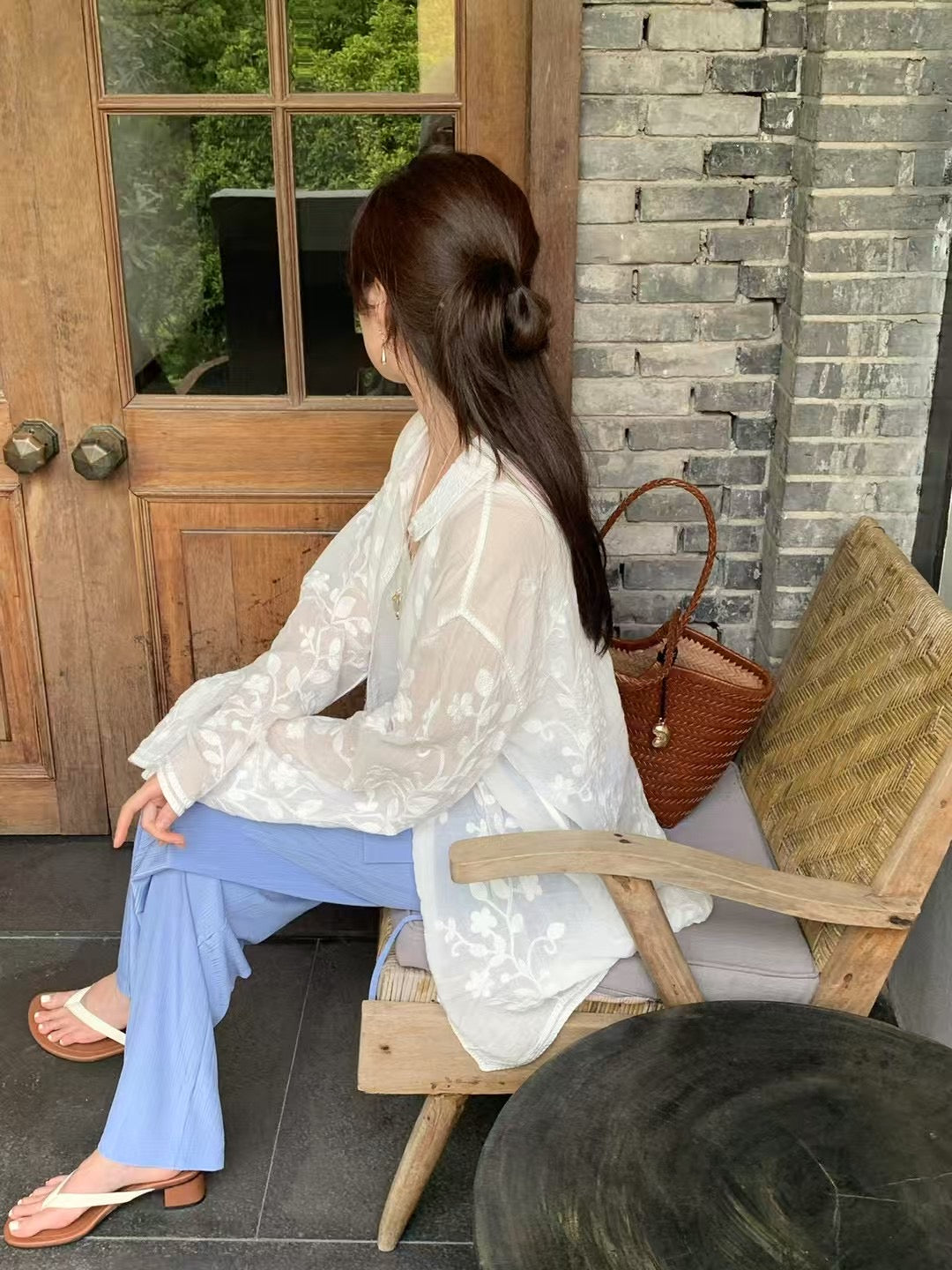 (Premium) Embroidered Linen Shirt
