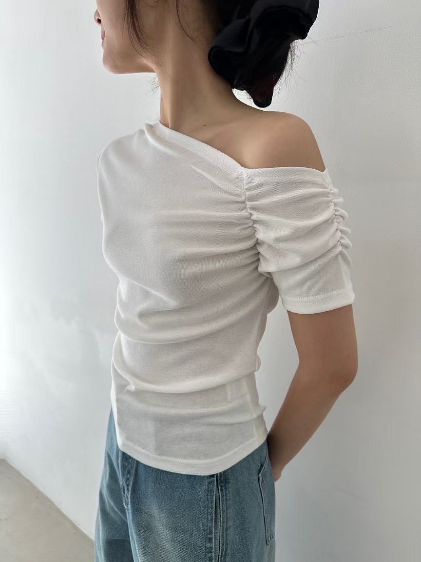 (Premium) Asymmetrical Collar Tee