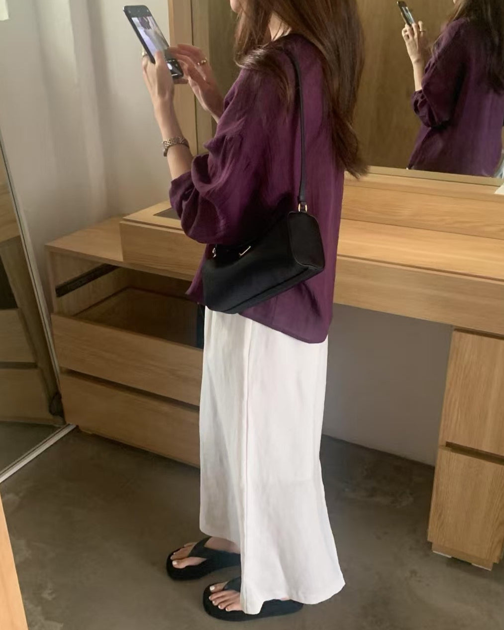(Premium) Linen Open Blouse