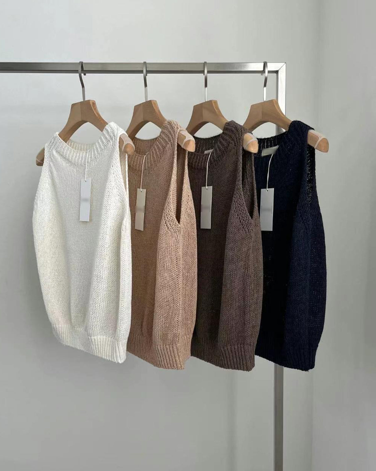 (Premium) Halter Neck Knit Vest