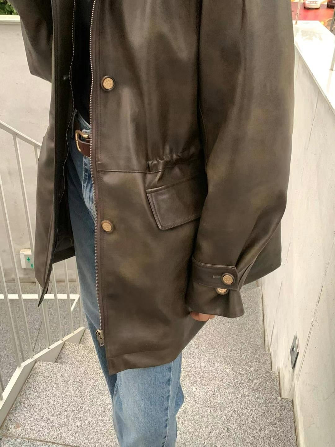 (Premium) Faux Leather Padded Coats