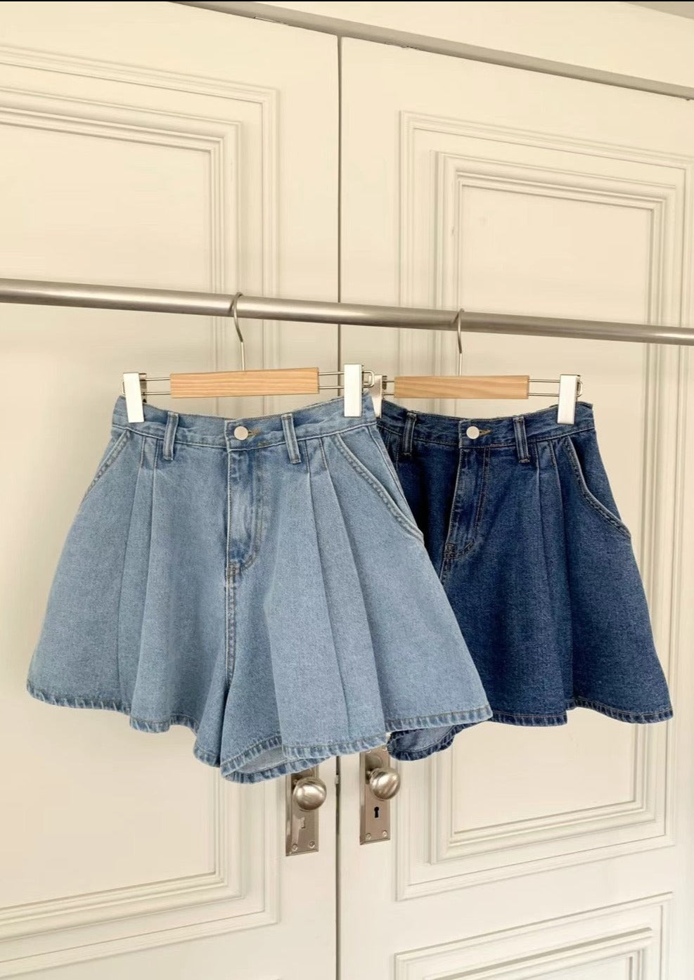 (Premium) Ninesquared - A-Cut Denim Shorts