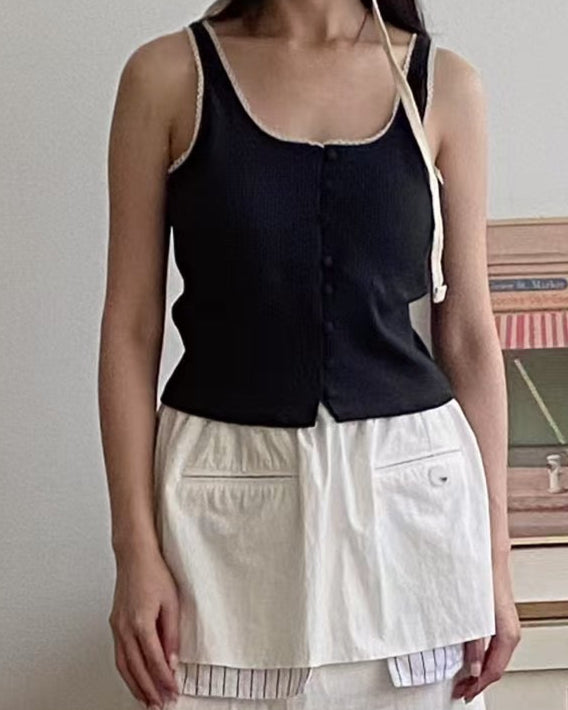 (Premium) Buttons Bra Top