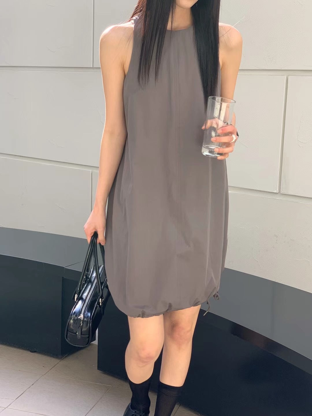 (Premium) Halter-Neck Tied Puff Ops