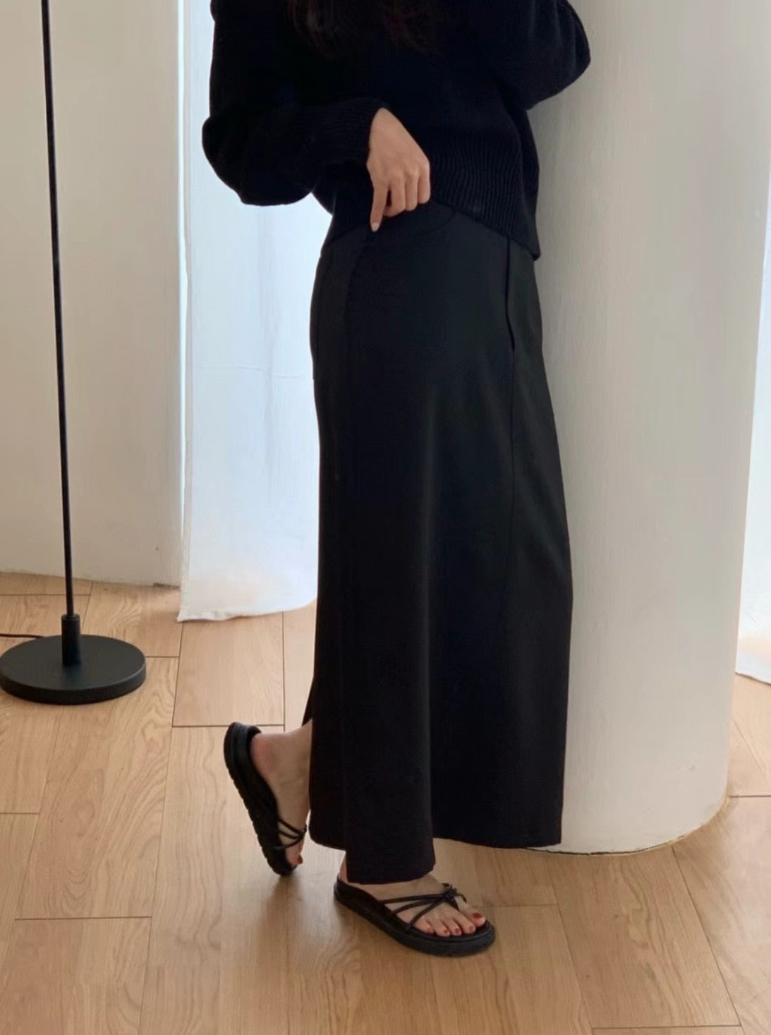 (Premium) Glossy Pencil Skirt