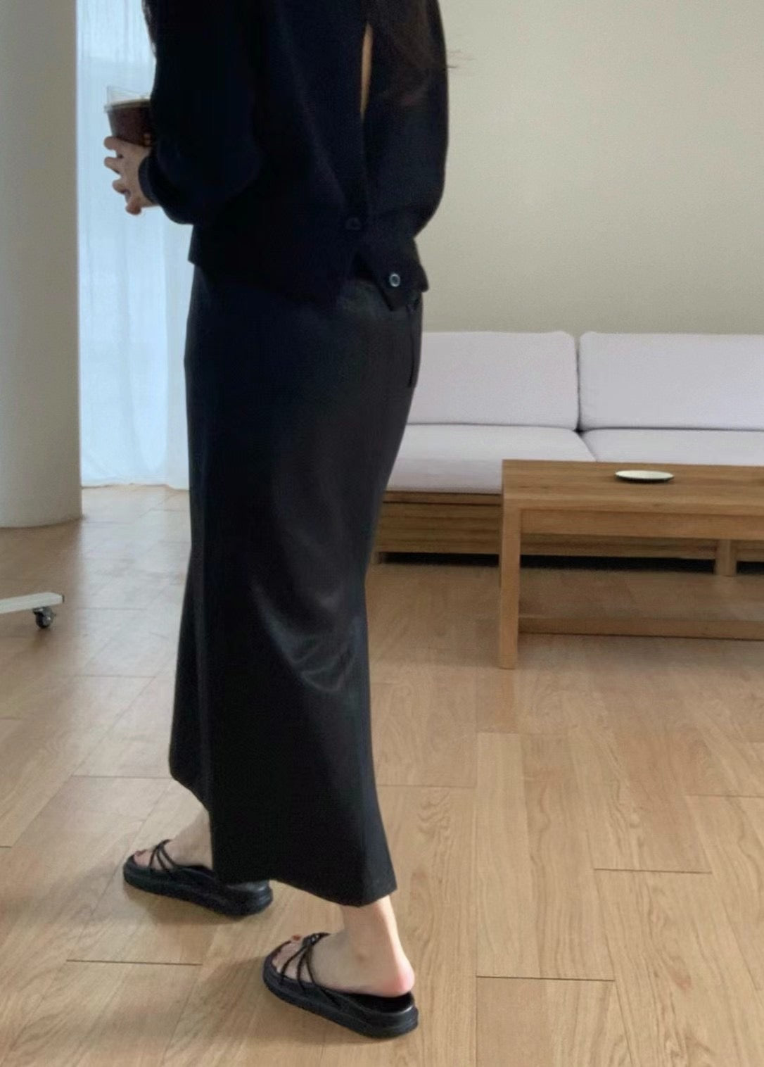 (Premium) Glossy Pencil Skirt