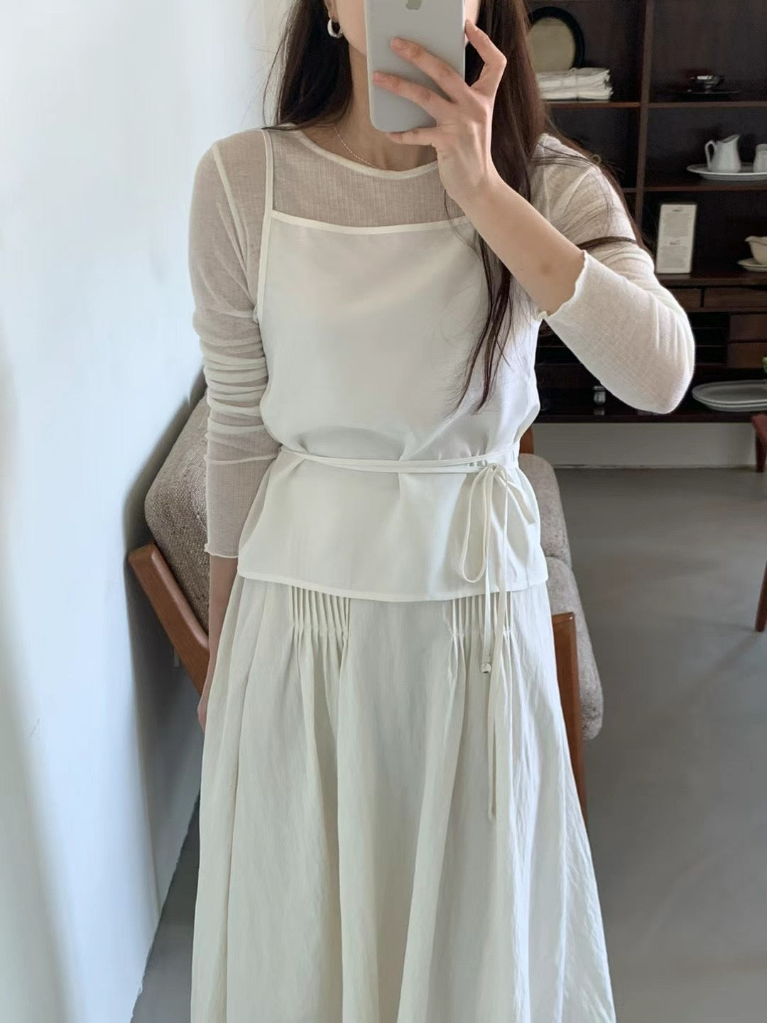 (Premium) Wrapped Camisole Tee Set