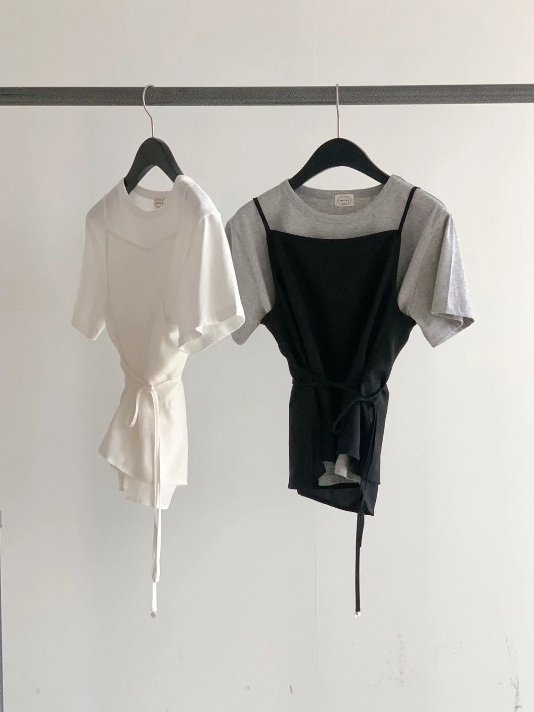 (Premium) Wrapped Camisole Tee Set