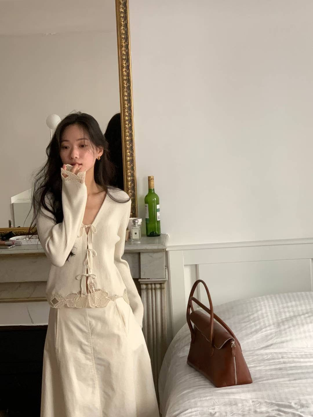 (Premium) Embroidered Knit Blouse