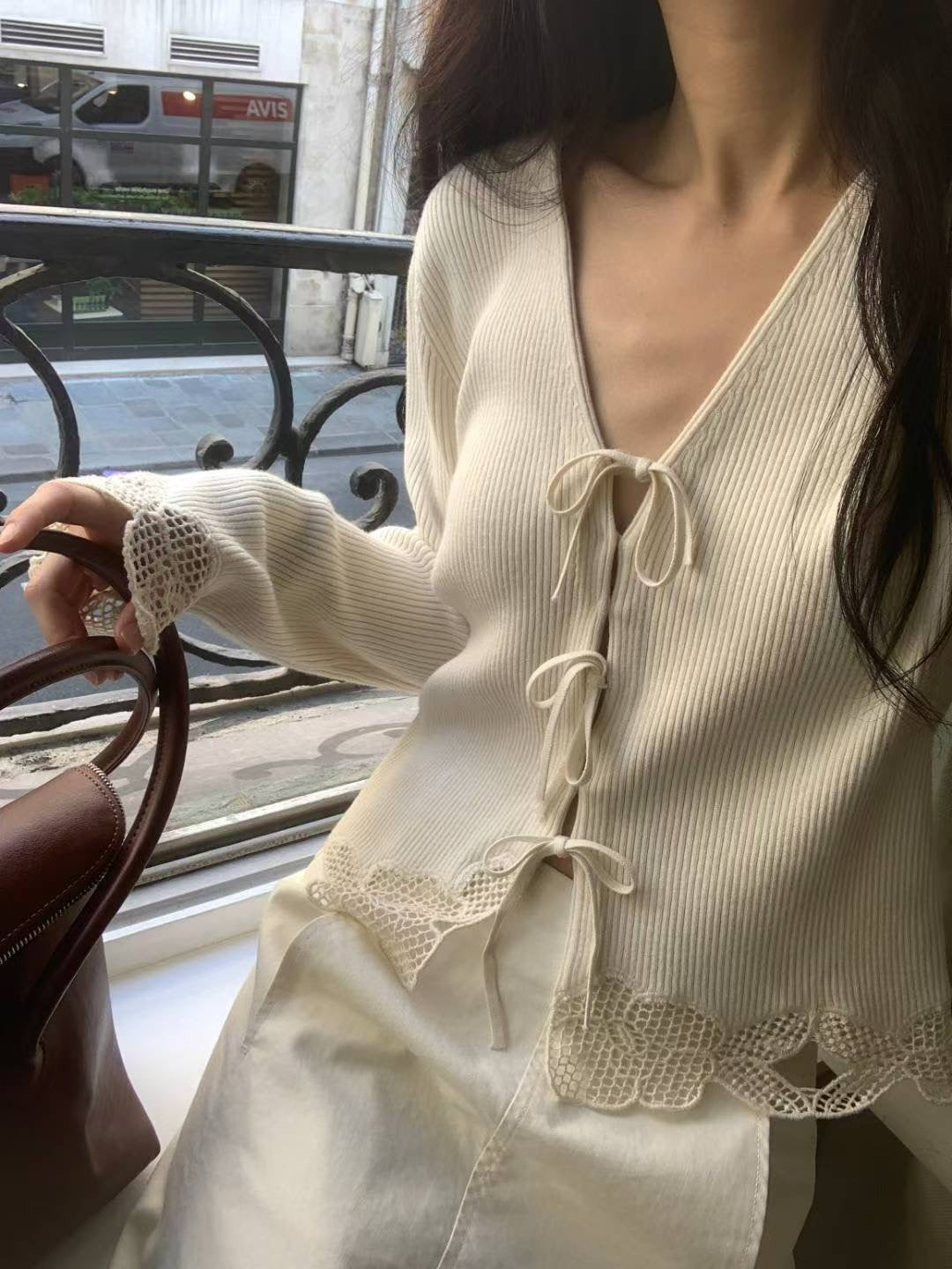 (Premium) Embroidered Knit Blouse