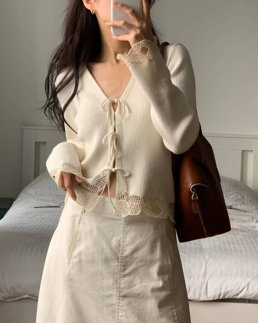 (Premium) Embroidered Knit Blouse