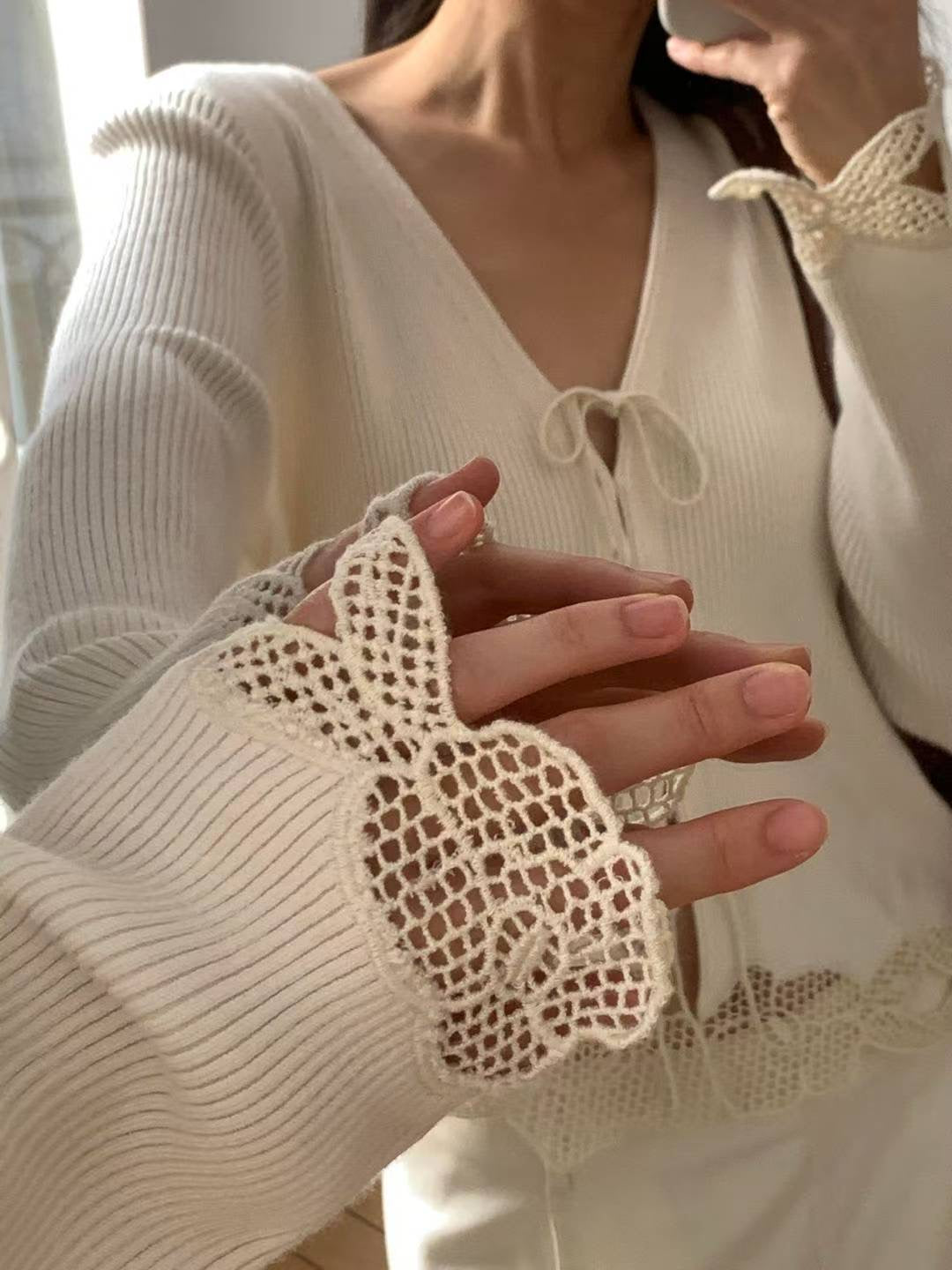 (Premium) Embroidered Knit Blouse