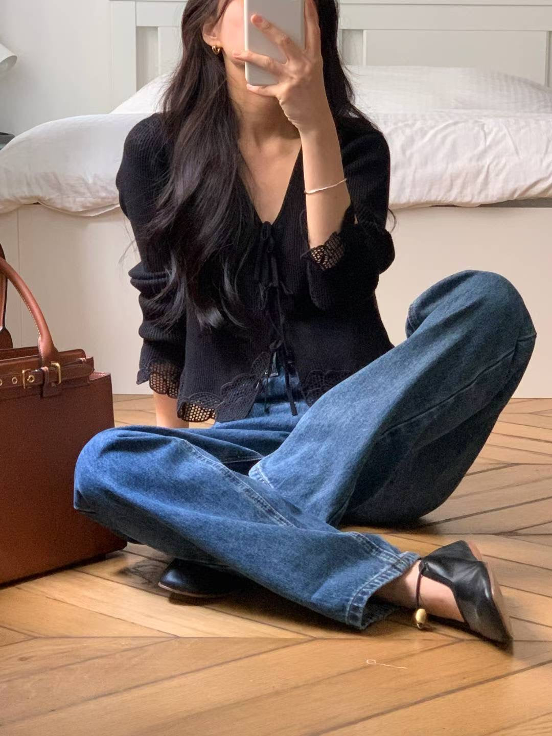 (Premium) Embroidered Knit Blouse