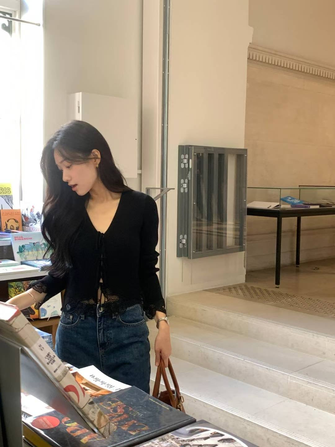 (Premium) Embroidered Knit Blouse