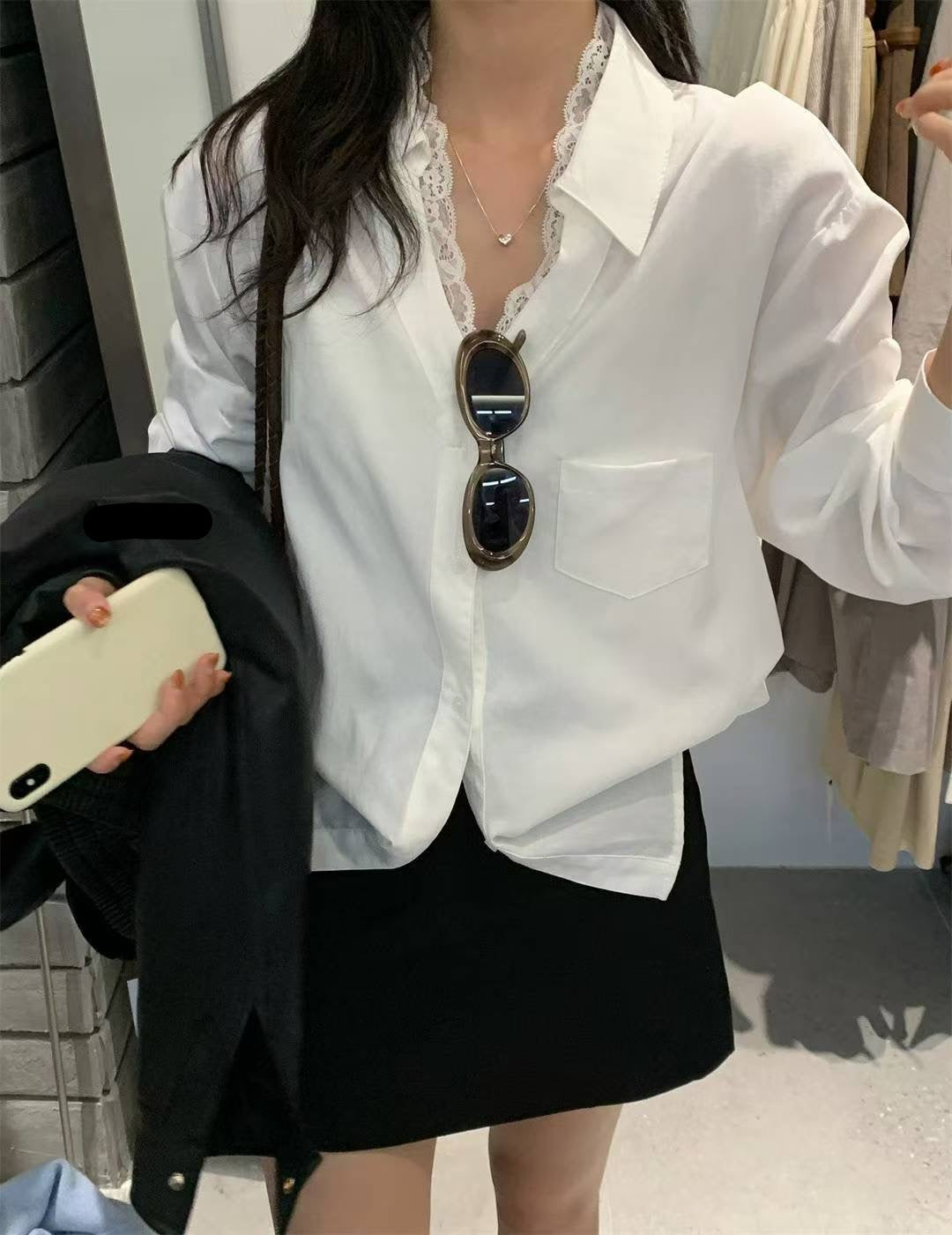 Lace Collar Shirt
