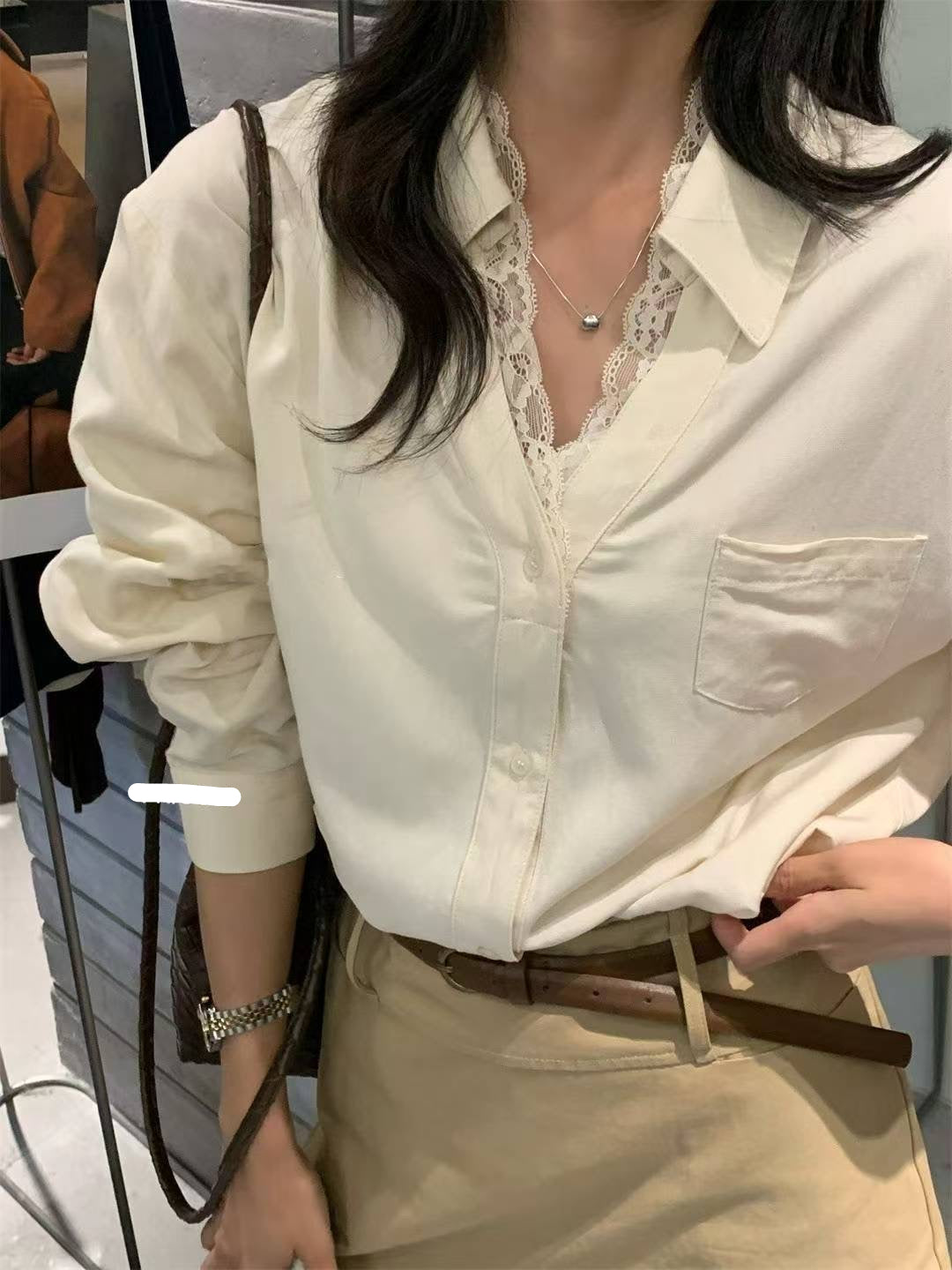 Lace Collar Shirt