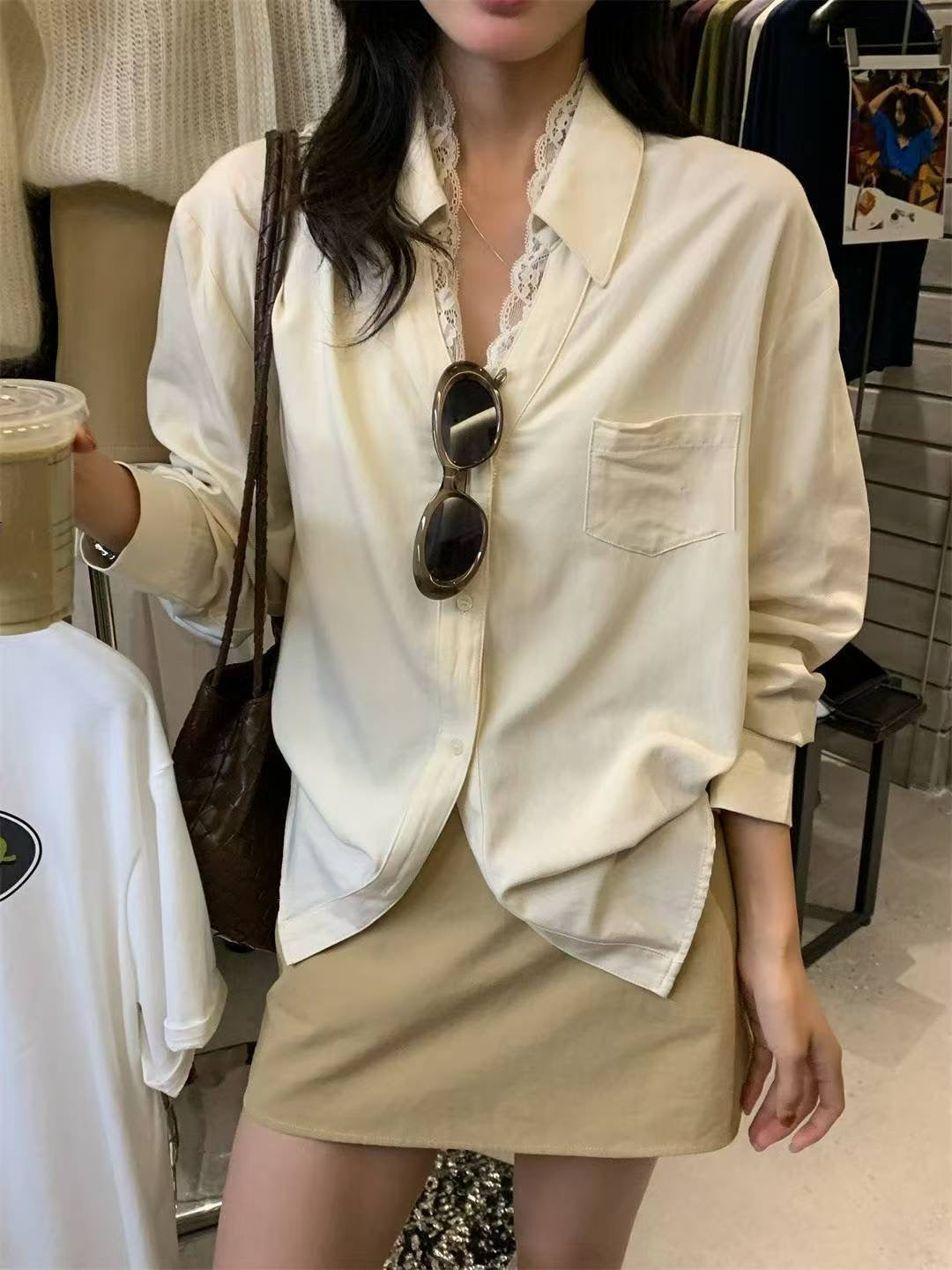 Lace Collar Shirt