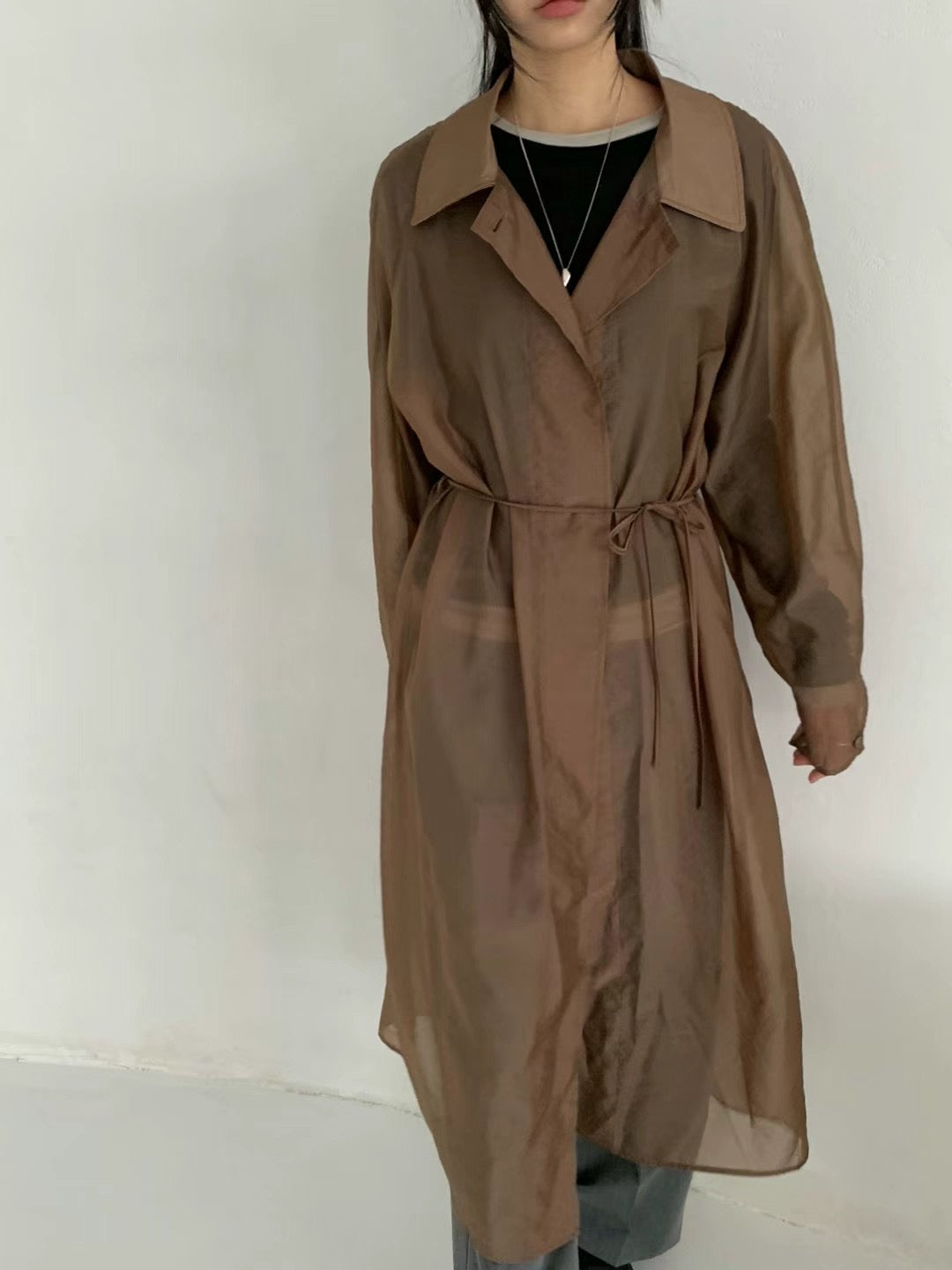 (Premium) See Though Trench Coats