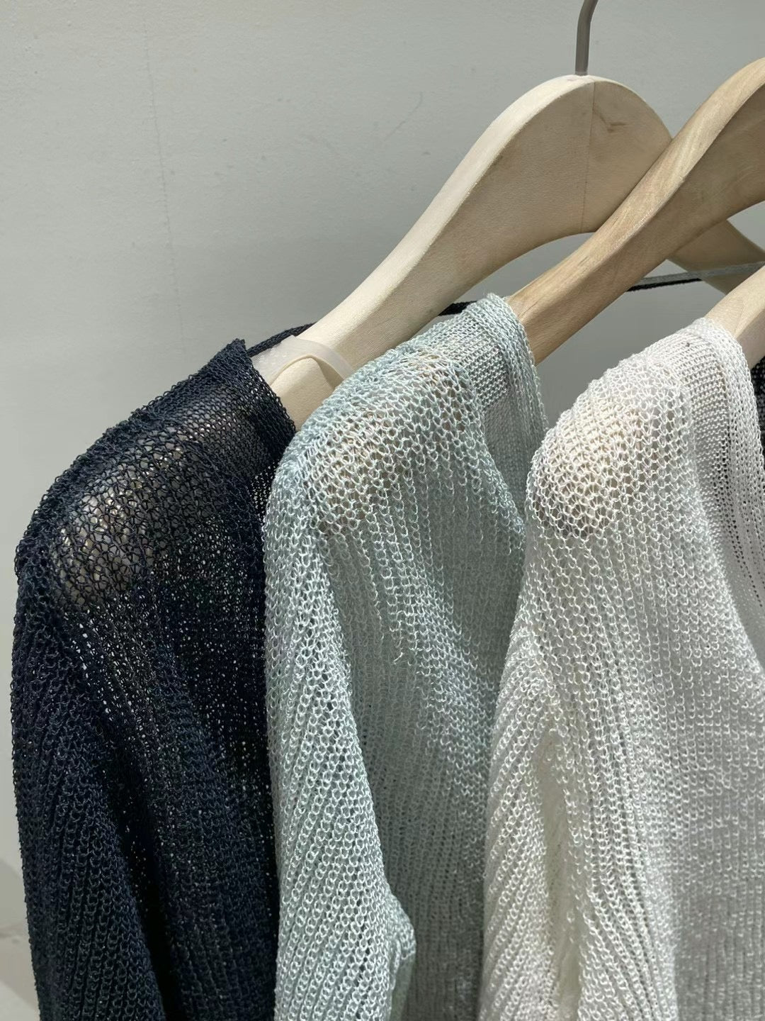 (Premium) Halter Neck See Though Knit Set