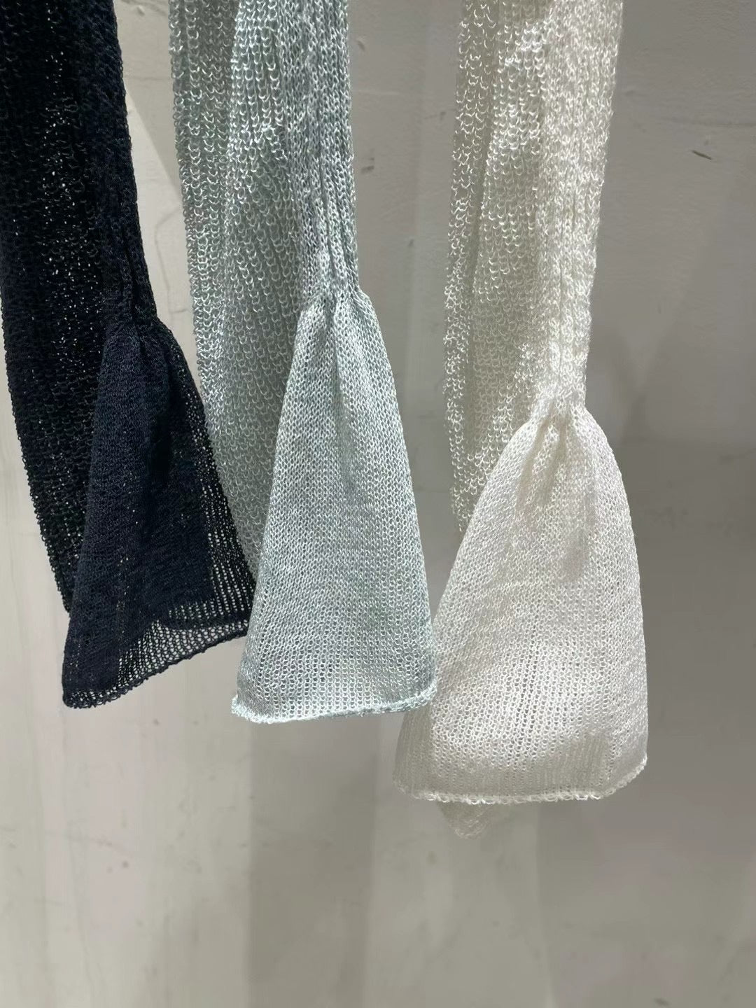 (Premium) Halter Neck See Though Knit Set