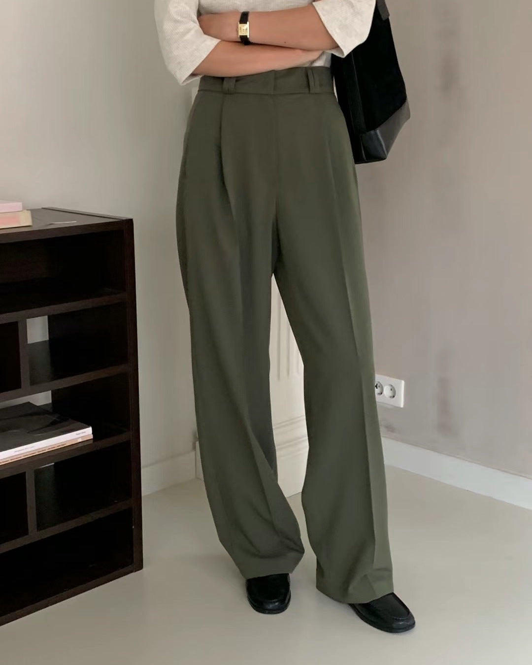 (Premium) Double Belt Loops Pleated Pants