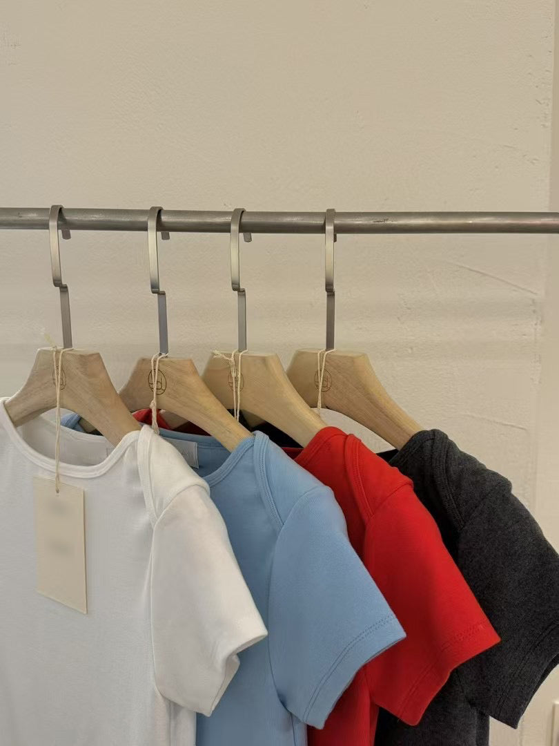 (Premium) Layers Shoulder Crop Tee