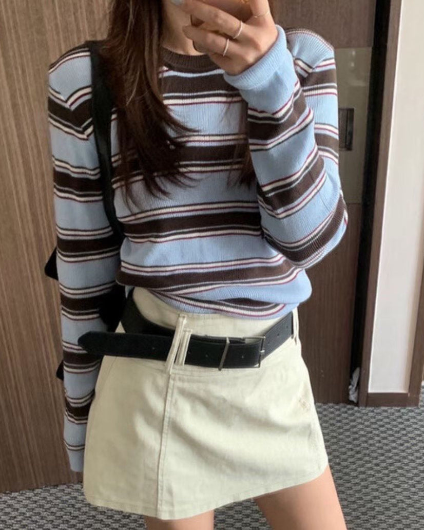 Striped Knit Tee