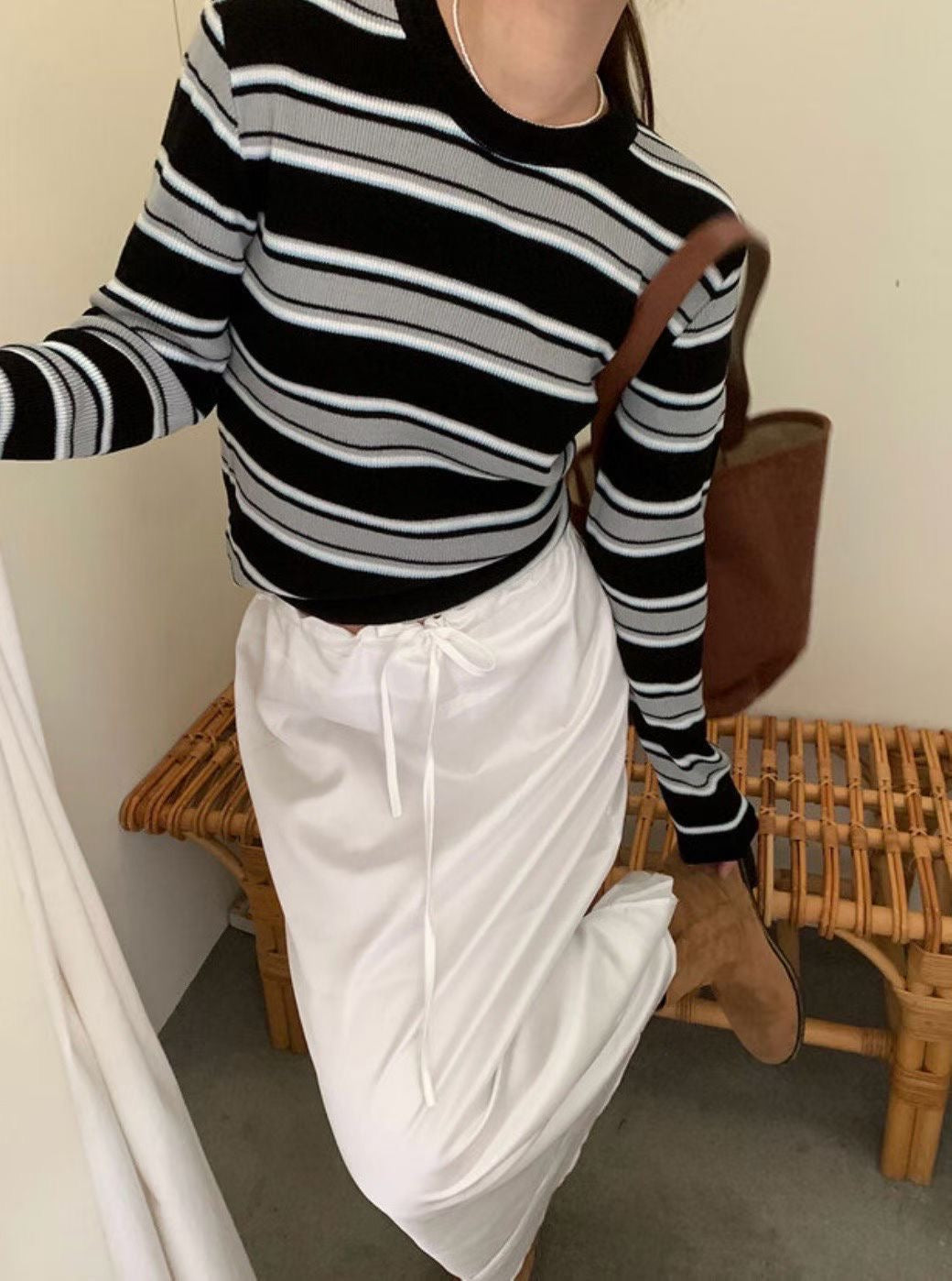 Striped Knit Tee