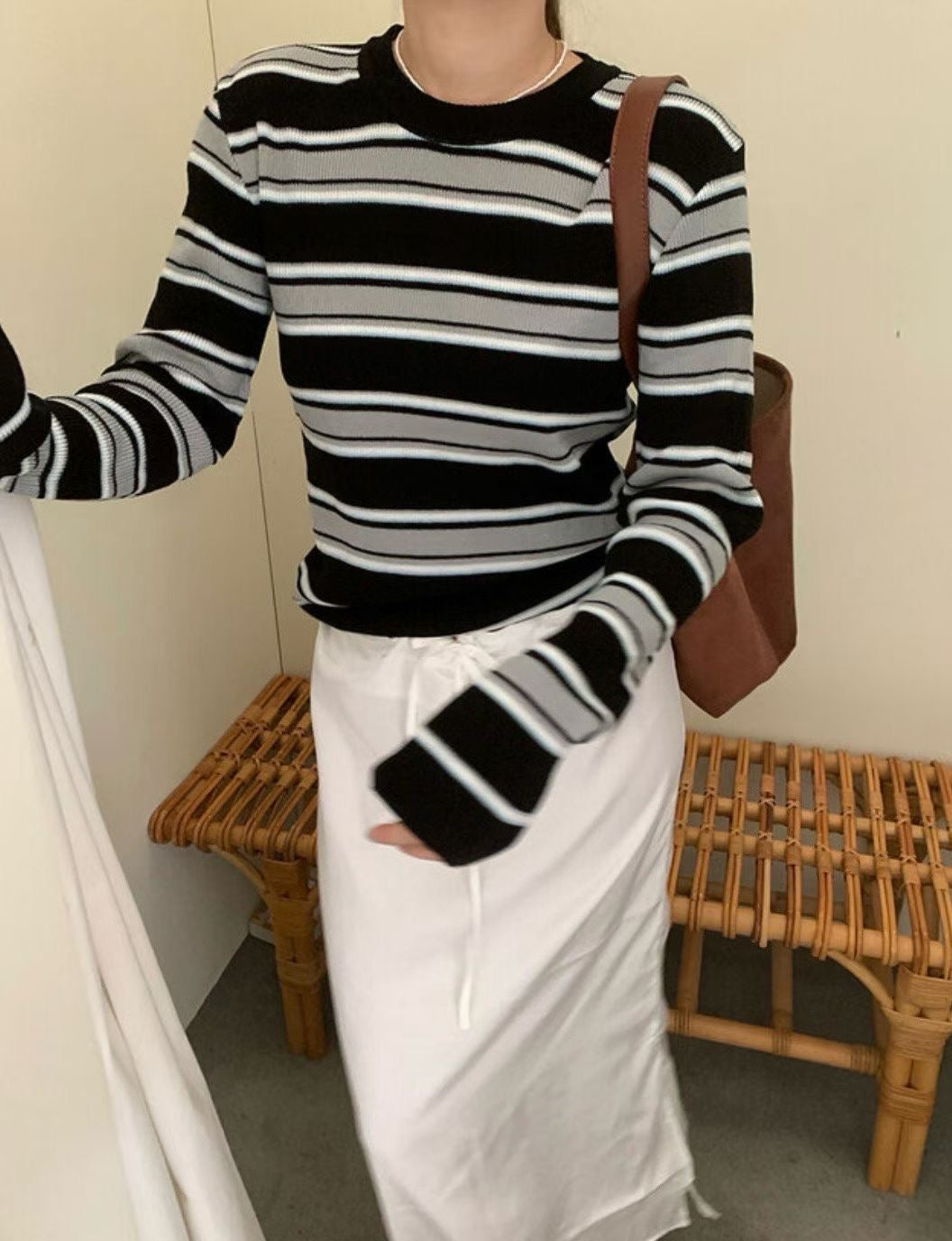 Striped Knit Tee