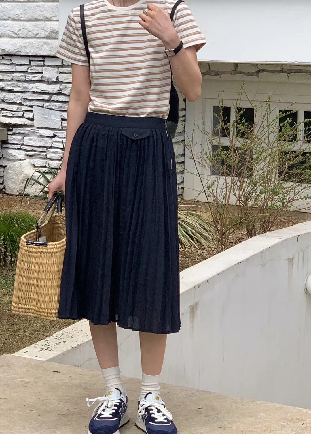 (Premium) Bamboo Pleated Skirt