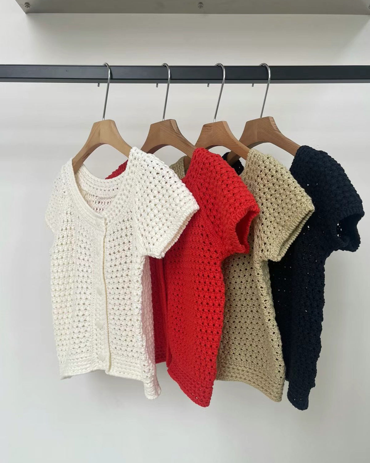 (Premium) Crochet 2-Ways Open Knit Blouse