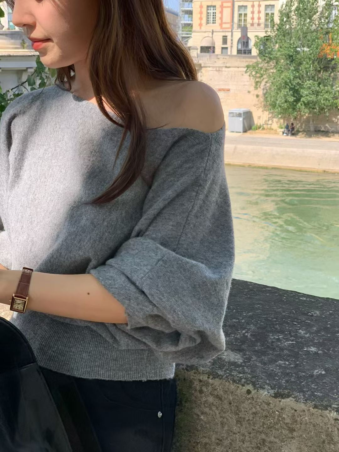 Off-Shoulder Sweater