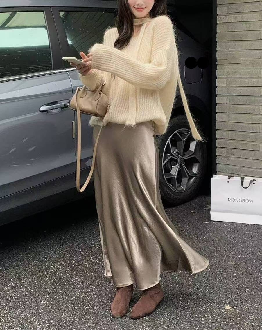 Satin Maxi Skirt