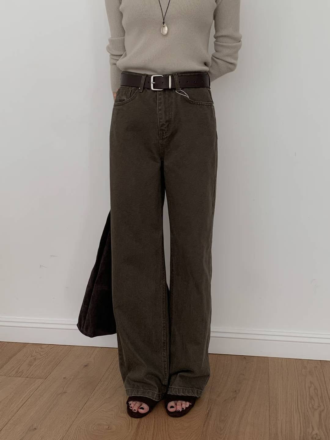 Earth Tone Pencil Jeans