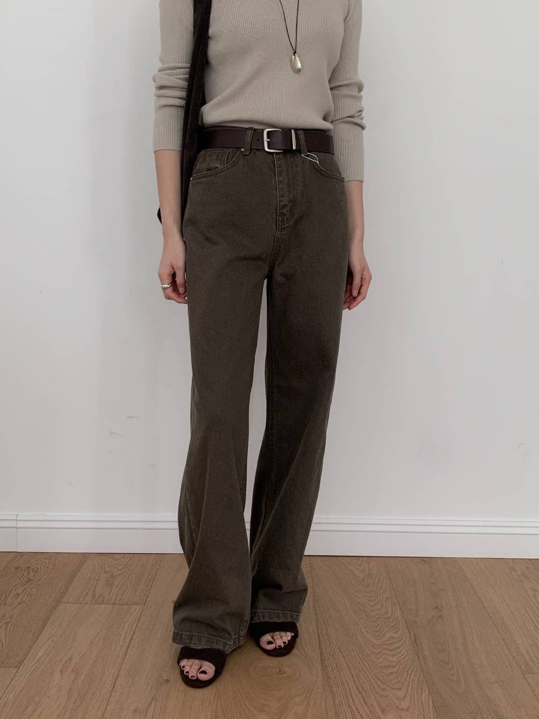 Earth Tone Pencil Jeans