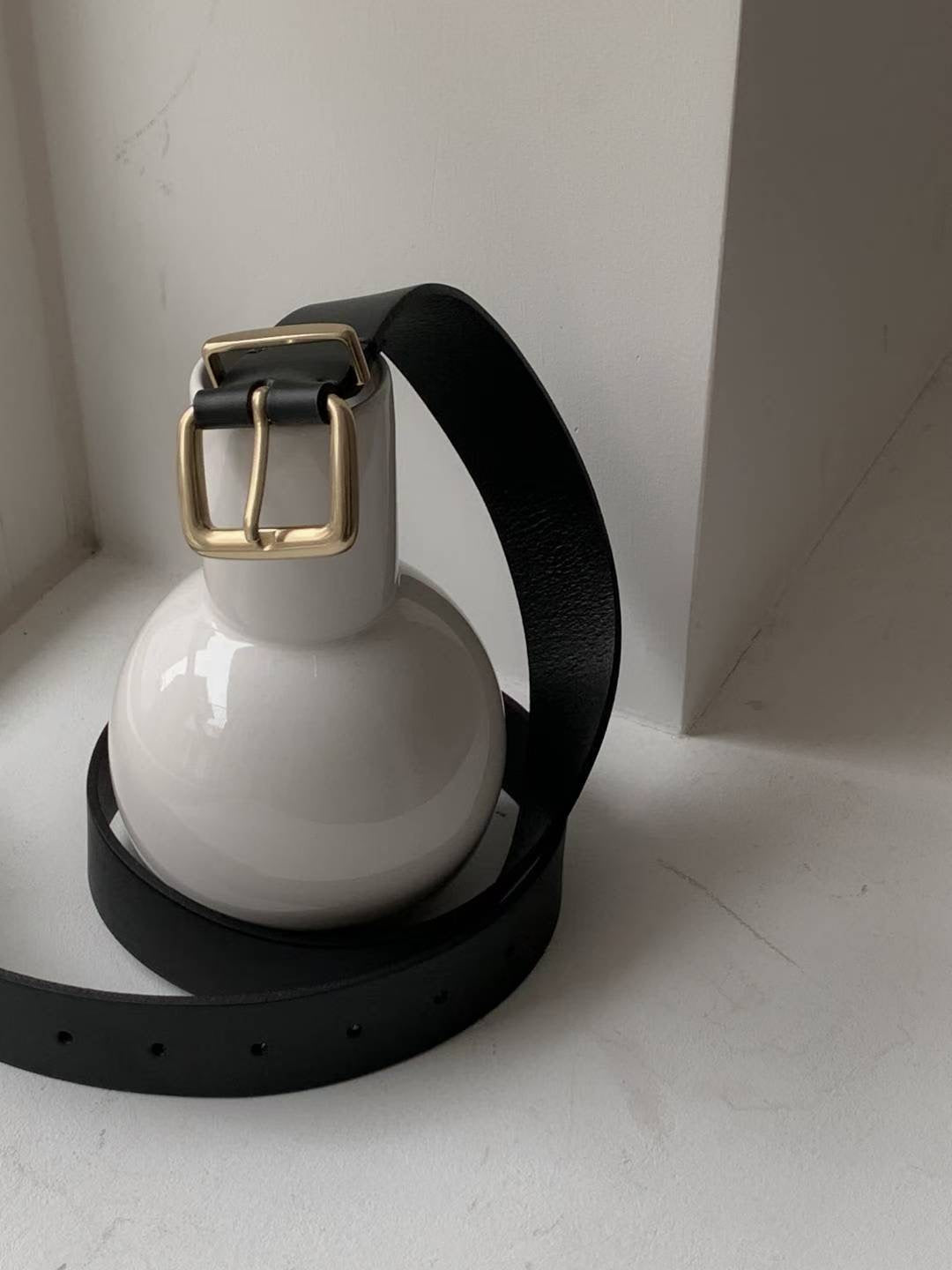 Cow Leather Wide Belt