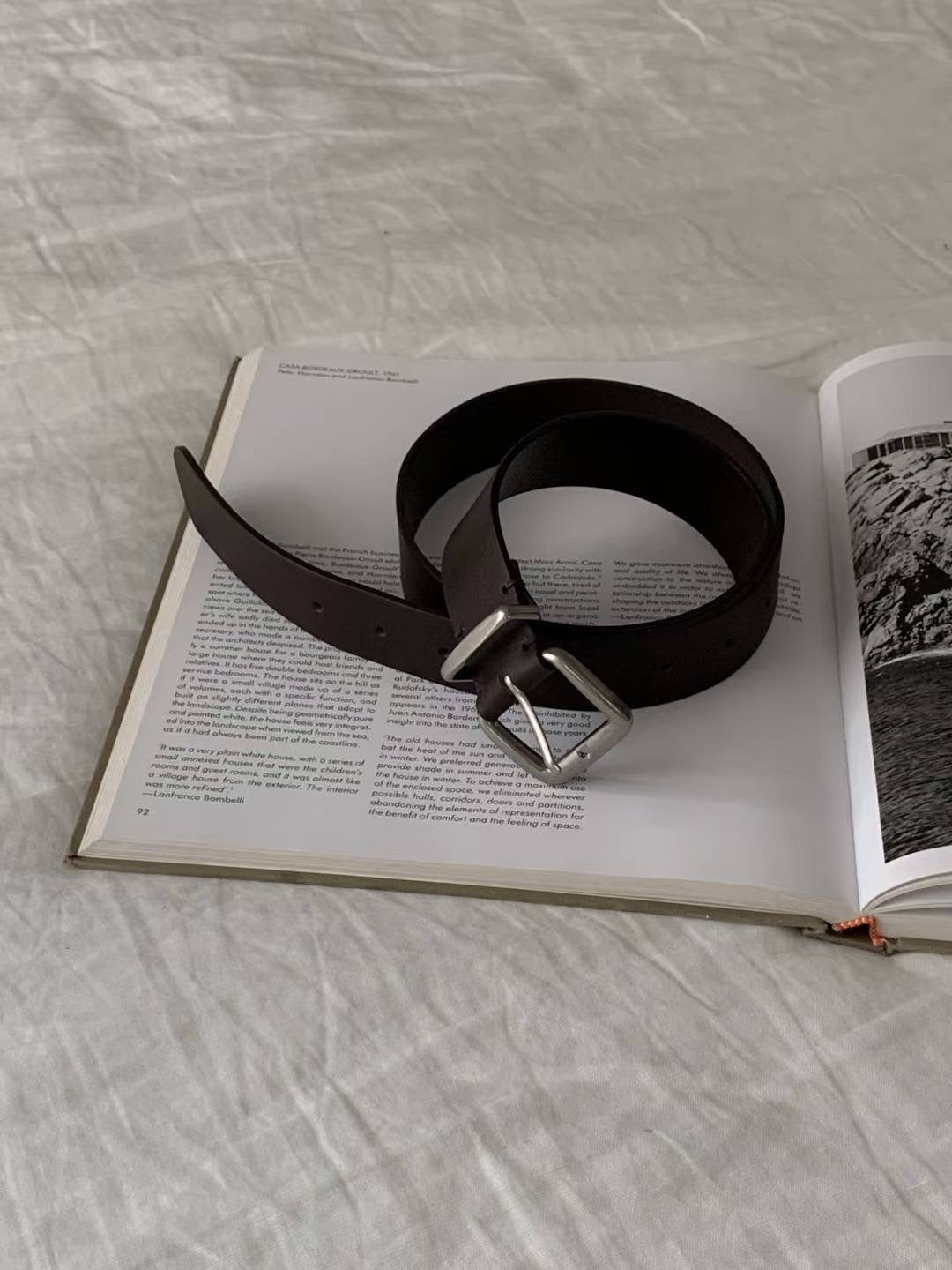 Cow Leather Wide Belt