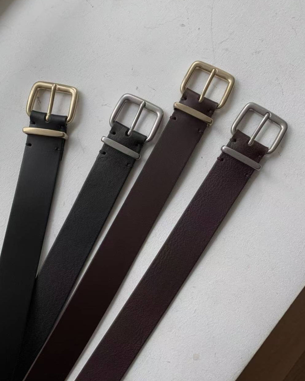 Cow Leather Wide Belt