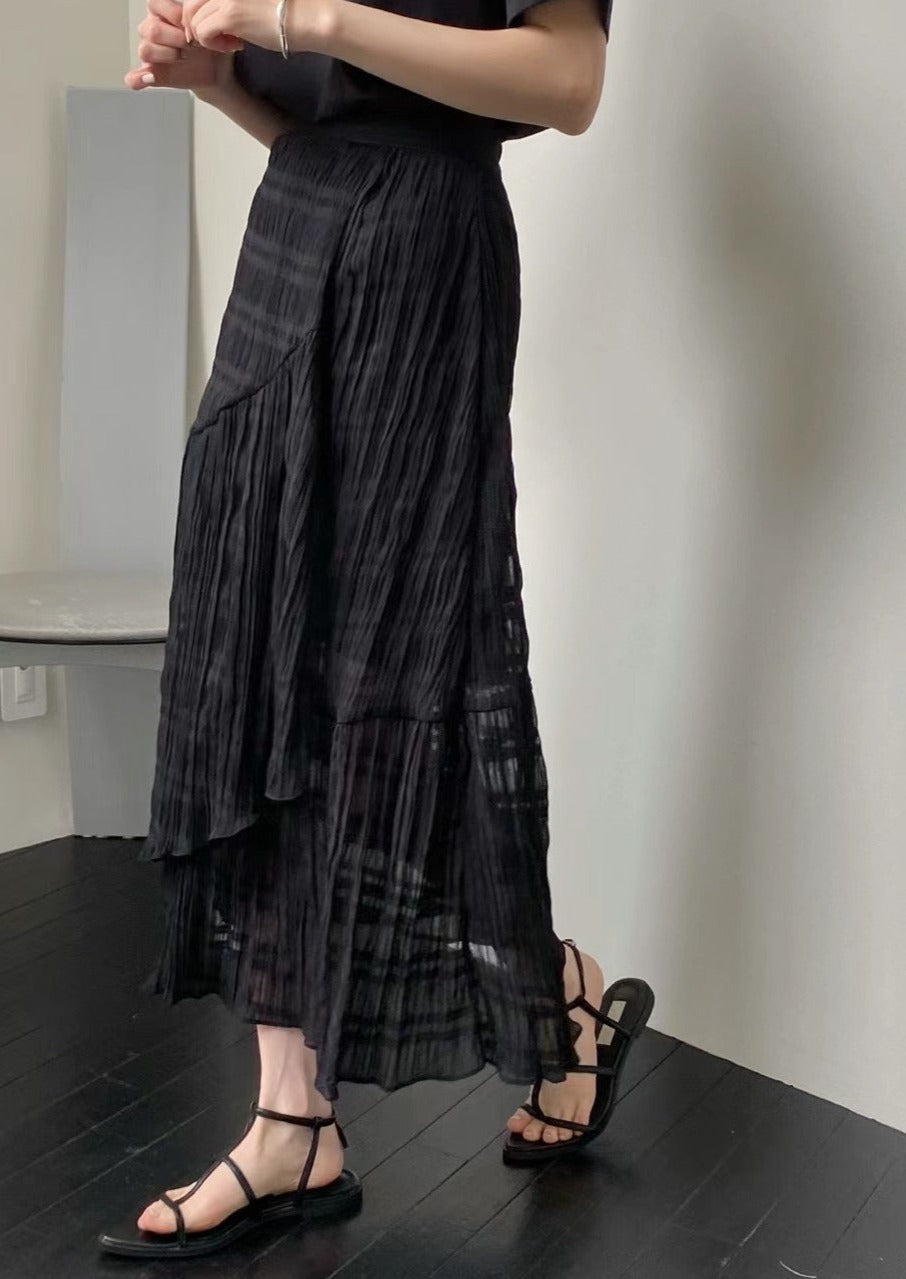 (Premium) Wrinkled Wrapped Skirt