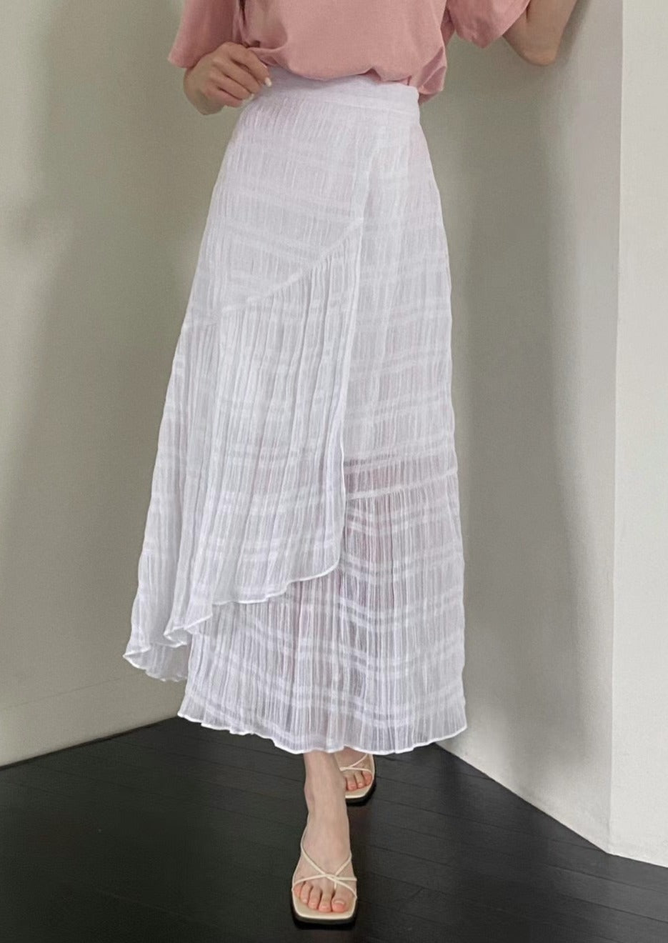 (Premium) Wrinkled Wrapped Skirt