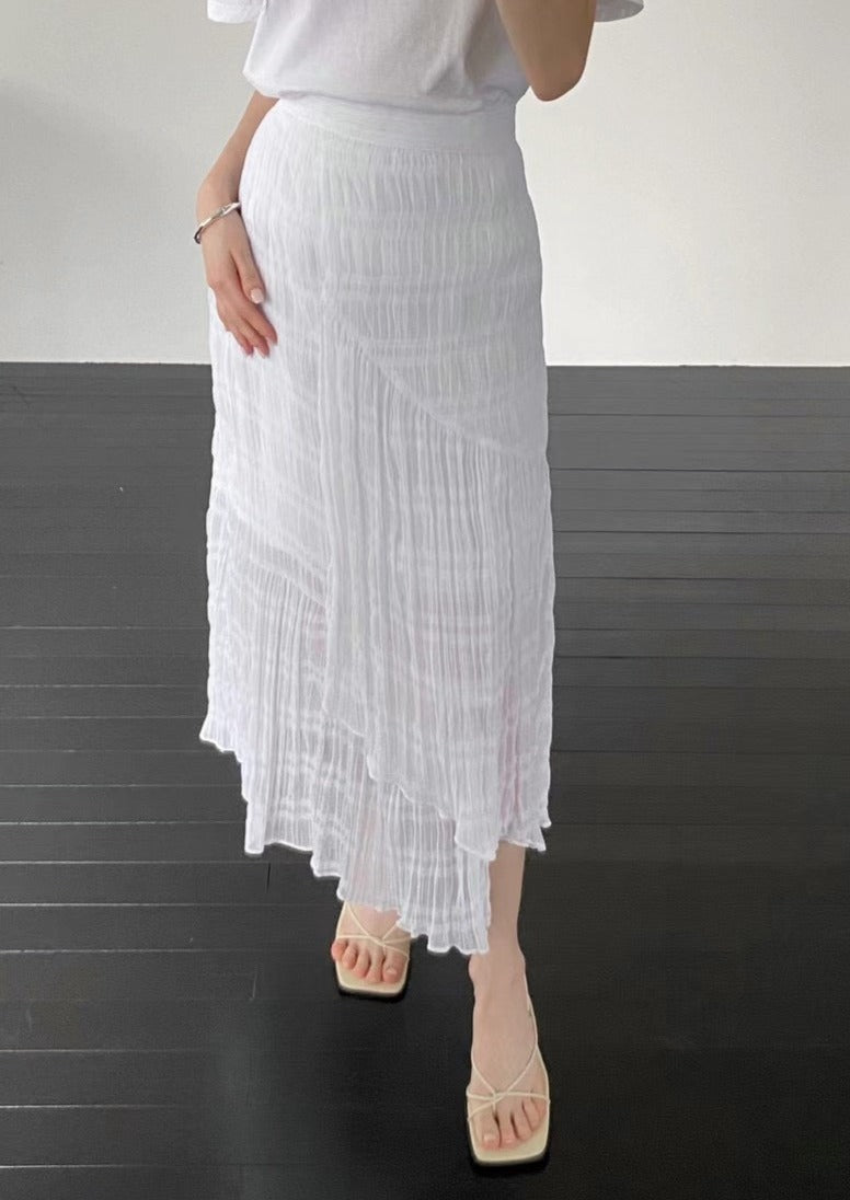 (Premium) Wrinkled Wrapped Skirt