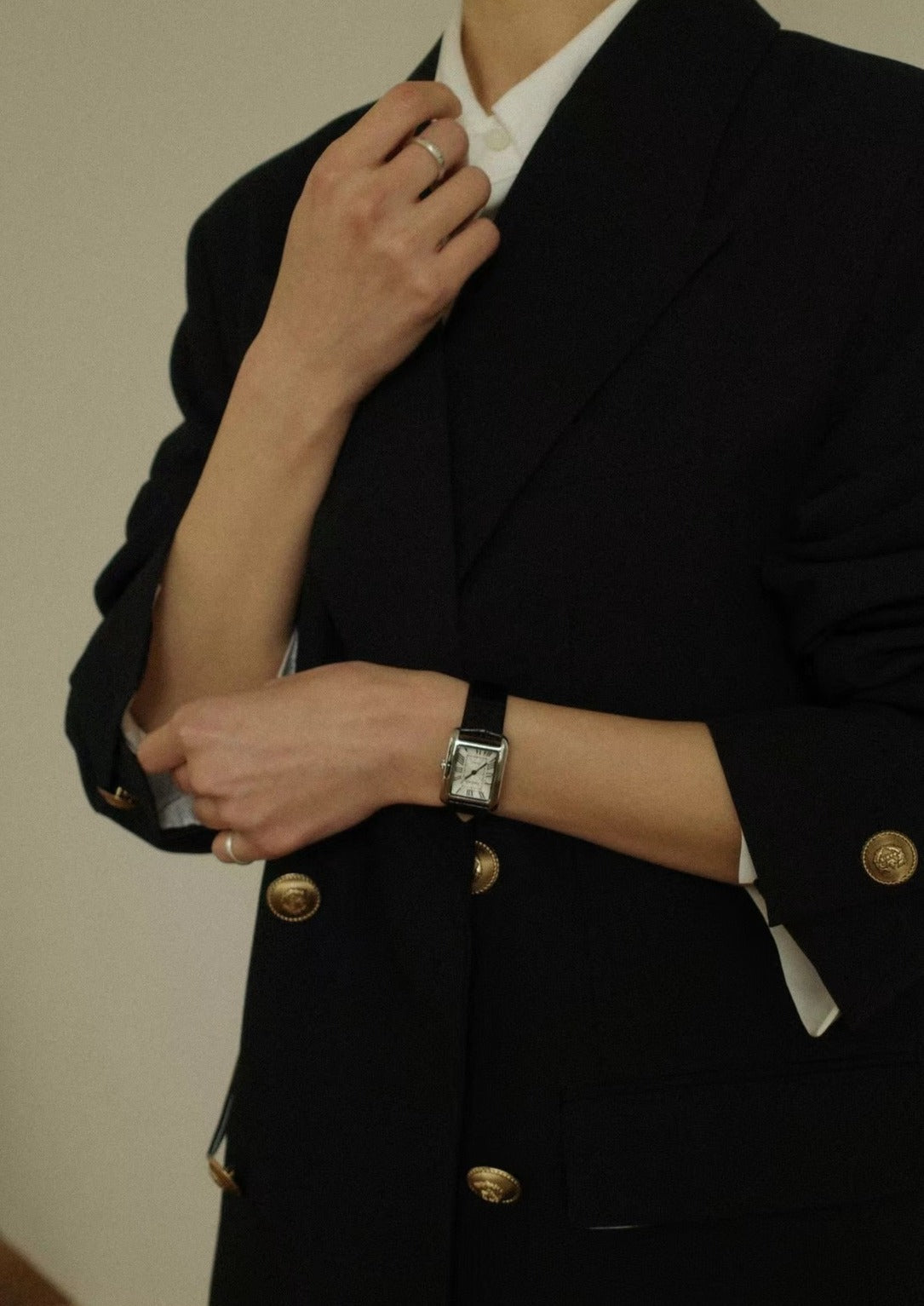 (Premium) Vintage Gold Buttons Blazer