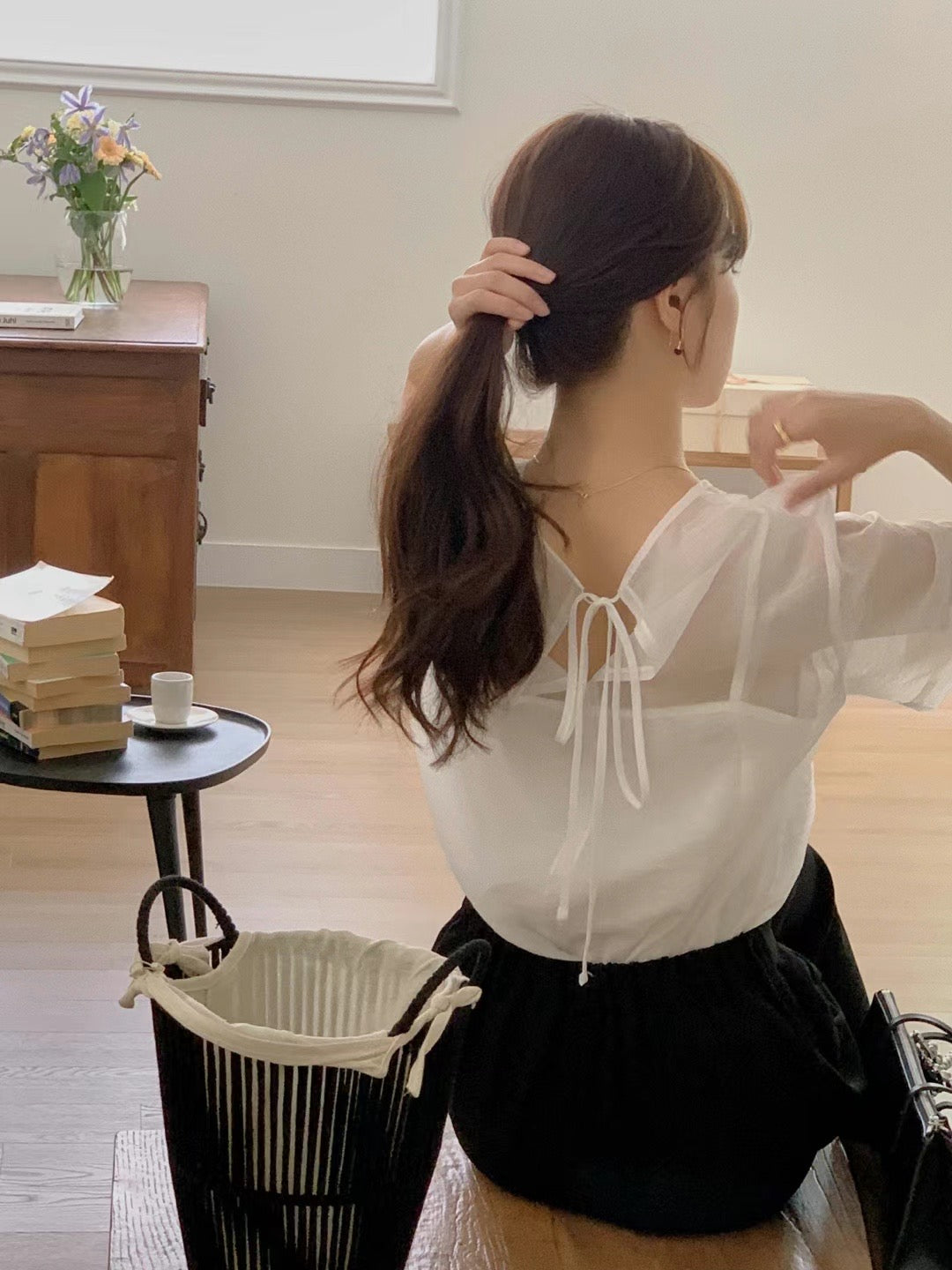 (Premium) See Though Blouse Set