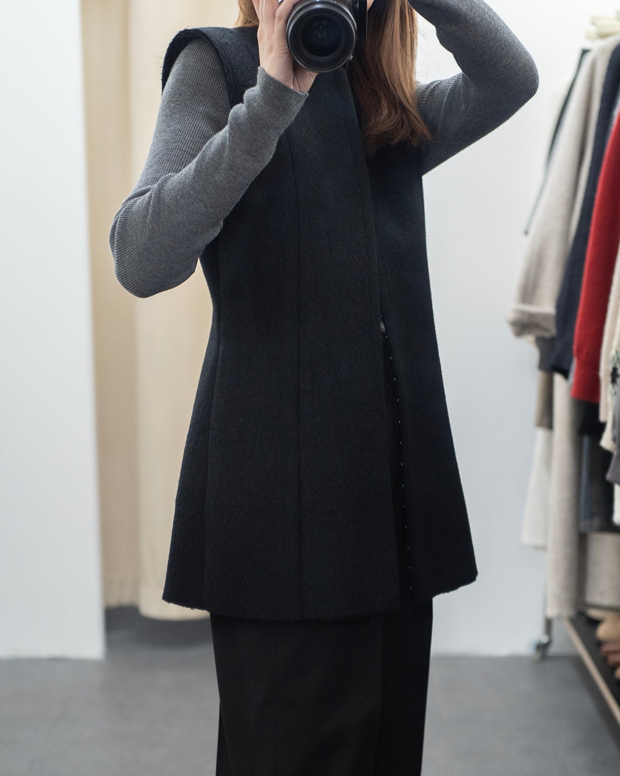 (Premium) Alpaca Wool Sleeveless Coats