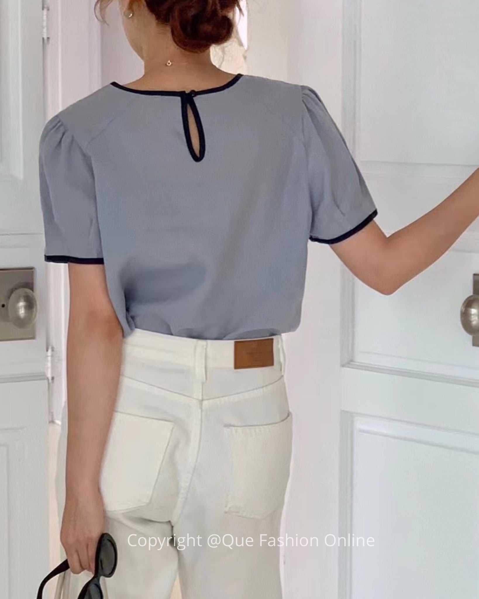 Mix Color Linen Blouse